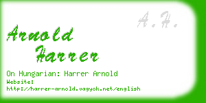 arnold harrer business card